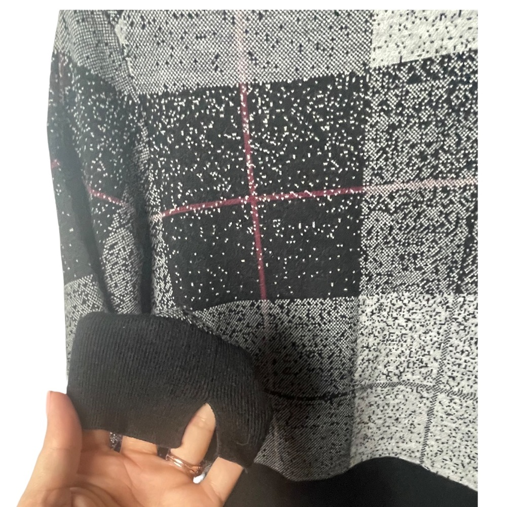 Plaid print rag and bone dark Academia style sweater size medium merino wool - Picture 4 of 8